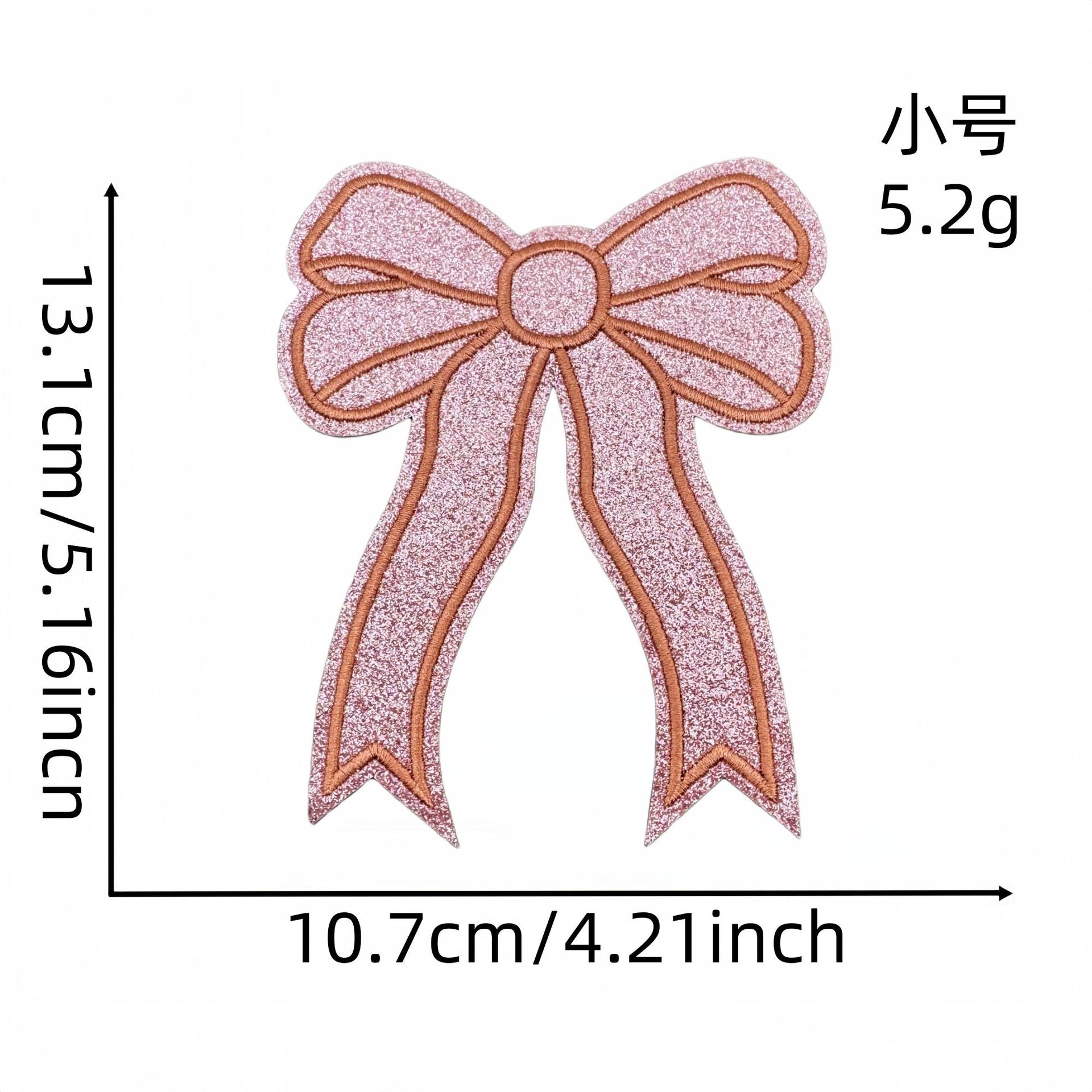 Wholesale Glitter Bowknot Cloth Appliques Embroidery Accessories
